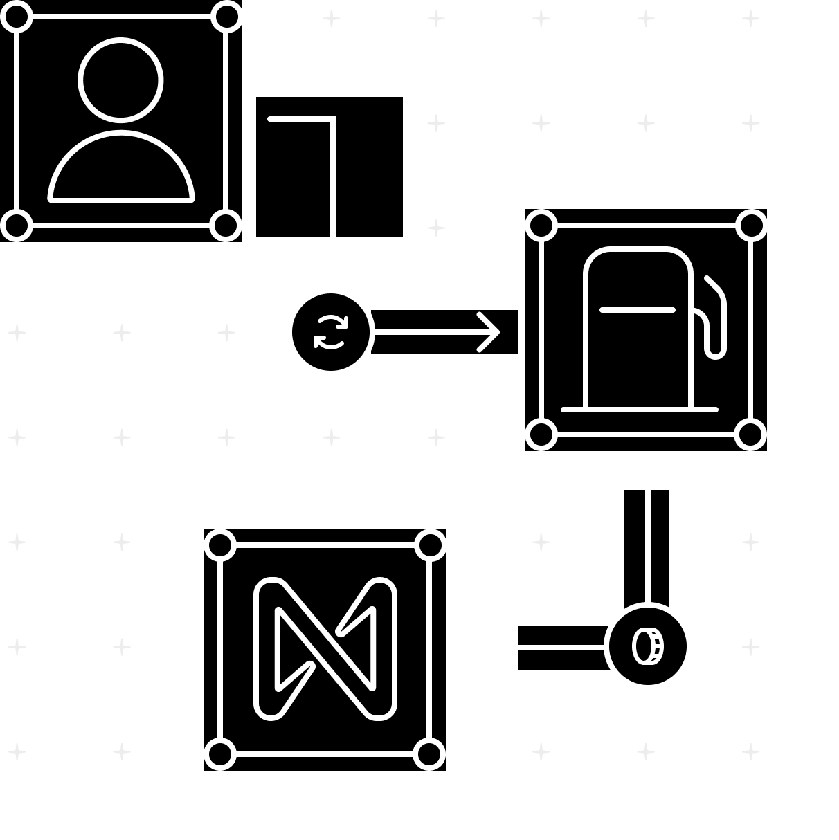 A line drawing of the Relayer pathway starting at the user, to the transaction with the developer, and the developer paying the gas fee to NEAR